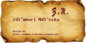 Zámbori Mónika névjegykártya