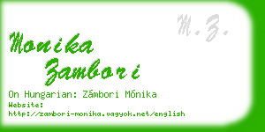 monika zambori business card
